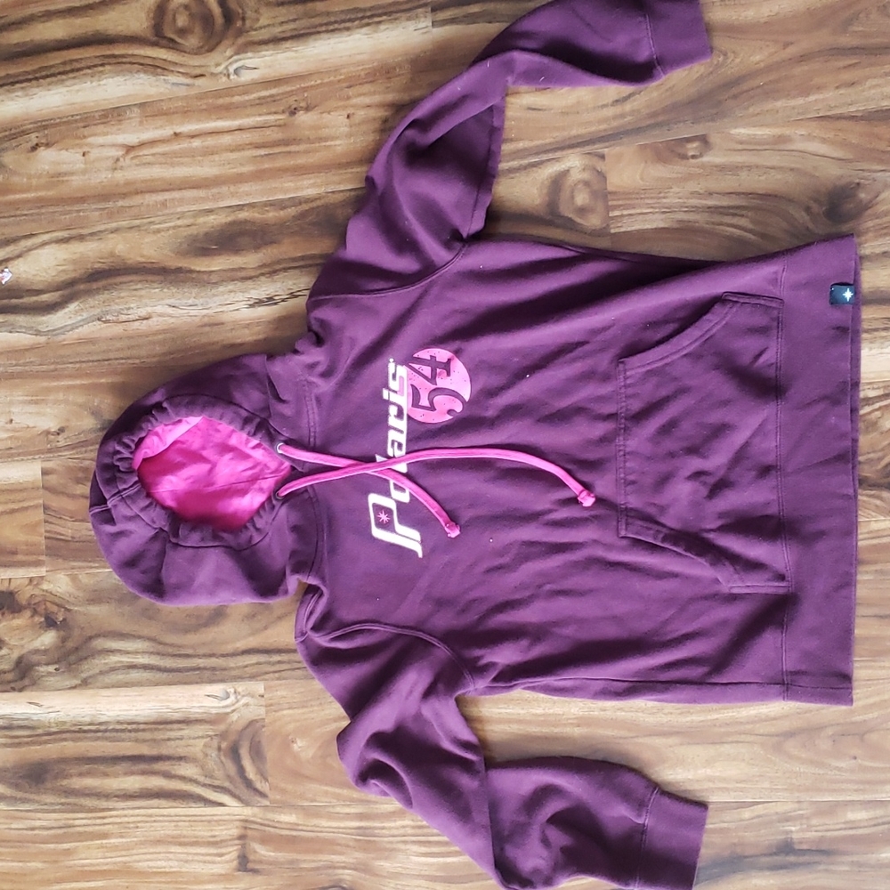 Polaris hooded sweatshirt eggplant purple size med